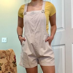Urban Outfitters Canvas Overall Shorts